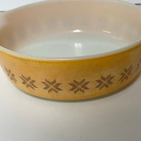 Vintage Pyrex Town and Country #471 1 Pint Orange Round Casserole Dish No Lid