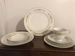 €¥ Vintage China ROYAL M NEWPORT Yakama Japan  464 Green Silver Set Retired