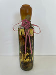 Vintage Decorative Bottle with Potpourri Flowers in Oil Bathroom Bedroom French Decor Shabby Chic