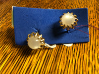 Vintage Lot of 3 Gold Cuff Links Moon Blue Stone Jewelry Cufflinks