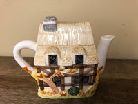a** Ceramic Cottage Tea Pot Server Phillipines w/ Handle
