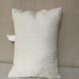 € Rectangular White Gathered Pillow 17.5”  L x 12” W