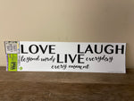 <€€ NEW Main Street Wall Creations Stickers Decal "LOVE LIVE LAUGH" SKU 298211