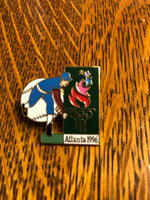 *Vintage Rare 1996 Summer Olympics 100th Olympic Torch BASEBALL Atlanta Georgia USA Lapel Hat Pin