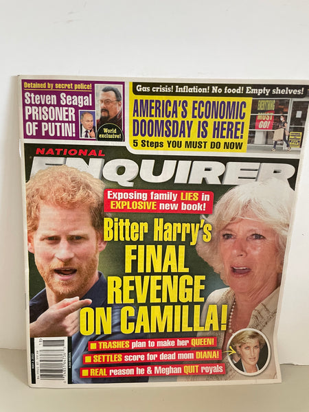 NEW National Enquirer Harry’s Revenge on Camilla May 22, 2022 Royal Family Steven Seagal