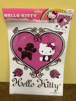 New HELLO KITTY Iron On Transfer Pink Heart w/ Black Poodle Dog Craft