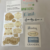 € Lot SCRAPBOOKING Stickers Family