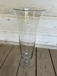 a** Large Glass 17” VASE On Round Base Clear