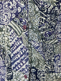 Vintage A|M Sport Womens Purple Floral Print Short Sleeve Blouse Top Medium
