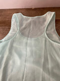 Womens Juniors MOSSIMO Small Green Sheer w/ Sequin Front Tank Top