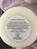 *New Unscented Handcrafted 6” Round CANDLE Ivory Roses Volcanica 9472 Wicker Box