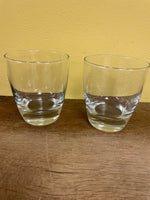 a** Pair/Set of 2 Glasses Clear Lowball Rocks Juice Tumbler Set