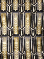 Mens PAVIA Italy Silk Geometric Black Gold White Neckware Tie Necktie
