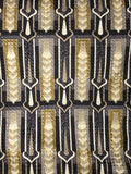 Mens PAVIA Italy Silk Geometric Black Gold White Neckware Tie Necktie