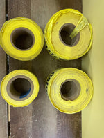 4 Rolls Yellow Caution Cuidado Tape 3.5” W & 3” W English & Spanish