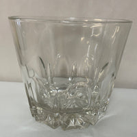 <€€ Pair/Set of 2 Large Etched Glass Vase Bowl Candle Holder Giant Highball Decor