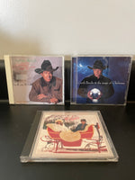 a** Lot/3 Vintage Country Christmas Music CDs George Strait Garth Brooks and The Judds in Cases