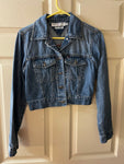 Vintage Womens Small/P TOMMY HILFIGER Cropped Denim Jacket Button Up