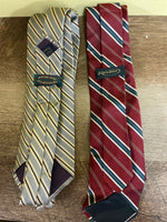 € Mens Pair Set/2 MAINE BAY & RESILIO Striped Ties 2.75-3” Wide