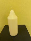 NEW Lot/4 Unscented Handcrafted Pillar CANDLES Ivory Volcanica 4.5” H x 1.5” W