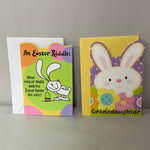 New Lot/2 Easter Greeting Cards w/ Envelopes Child Kiss Granddaughter