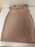 NEW Womens Juniors CHARLOTTE RUSSE Sleeveless Beige Open Midriff Dress Large