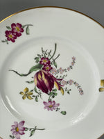 <€€ Vintage Crown Staffordshire Fine Bone China England 8.5” Decorative Plate Purple Flowers