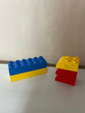 a* Lot of 74 Vintage Large Lego Bricks Multi-Colors & Sizes