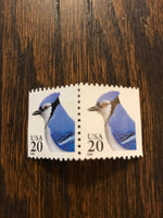 *Vintage COLLECTIBLE Stamp 1996 USA BlueJay Blue Jay 20 Cent Scott #2483 Set/2 Retired