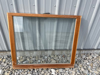 a** Wood Frame Encased Single Pane Window Art Projects 32” L x 27-3/4” H x 2” D w/ lock #11