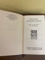 ~€ Vintage Selected English Essays W.Peacock Hardback 1939 Reprint Various Authors