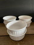 Set of 6/Pair French White Corning Ware Bowls Casserole Dishes Bowls 5.5” Diameter x 2” H