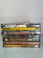 a* Lot/9 Vintage Westerns Movie DVDs John Wayne Zorro The Outlaw Double Features