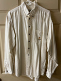 +* Vintage Mens XLarge White Ruff Hewn 100% Cotton Button Down Long Sleeve