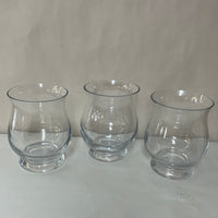 [Loc] Set/3 Small Clear Glass 5.25” Flower Bud VASE Candle Holder Decor