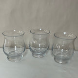 [Loc] Set/3 Small Clear Glass 5.25” Flower Bud VASE Candle Holder Decor