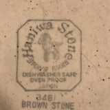 *Vintage Haniwa Stone 3481 Brown Stone Set/3 Dinner Plates Retired