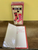 <€€ New Valentine Card WE MAKE A GREAT PAIR w/ Envelope in Plastic Seal 2022 Voila