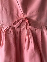 Vintage Girls Sz 6/7 Satin Sleeveless Salmon Pink Dress Zip Back Skirt Netting