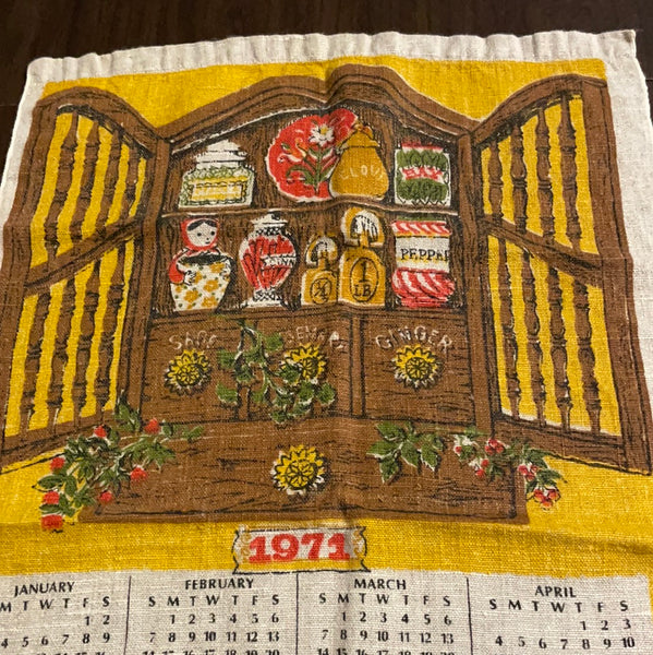 €* Vintage 1971 (mirrors 2027 & more) Calendar Linen Tea Towel Hanging – Touched By Time Treasures €* Vintage 1971 (mirrors 2027 & more) Calendar Linen Tea Towel Hanging – Touched By Time Treasures