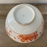+ Vintage Hand Painted LJ Japan Porcelain Bowl Birds Orange #3978-RC Decor