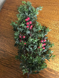 ¥ NEW Christmas Holiday Set/4 19” Glitter Evergreen Berry Stems