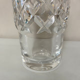 a** Heavy Crystal Clear 8” Flower VASE Diamond Cut Decor