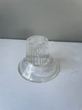 a** Set/3 Glass Taper Candle Holders  Ribbed