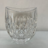 ~€ Small GORHAM Althea Lead Crystal 4.5” Oval Pocket Vase Diamond Cut Germany