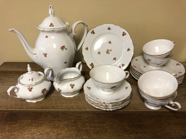 <€€ Vintage WINTERLING Bavaria West Germany Pink Rosebuds Retired China Set Variety of Pieces