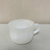 a** Pair/Set of 2 Milk Glass White Hostess Punch Bowl Cups Raised Fruits