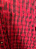 Mens ROUNDTREE & YORKE Cotton/Poly  Short Sleeve Button Down Shirt XLarge Red Plaid