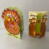 a* New Lot/2 Thanksgiving Greeting Cards w/out Envelopes