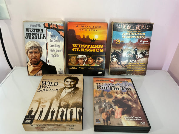 € Lot/21 Vintage Westerns Movie DVDs American Wild West Shootout Boot Hill